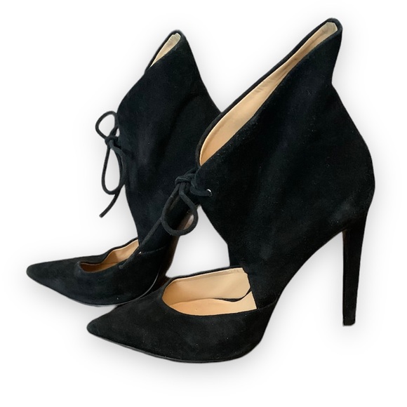 ZARA Woman Black sued Ankle Bootie/ Pumps - Picture 7 of 7